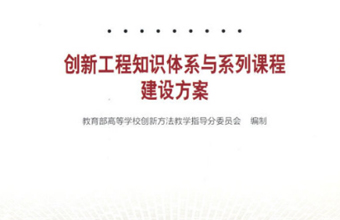 热烈祝贺《创新工程知识体系与系列课程建设方案》出版发行 （附目录）